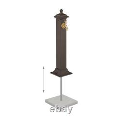 Standing Water Column Vintage Fountain Garden Ornamental Terrace Upright Brown
