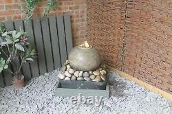 Stone Cassius Ball Fountain Garden Water Feature Ornament