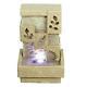 Stone Effect Floral Leaf Fountain Illuminated Garden Water Feature