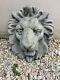 Stone Effect Garden Ornament Lions Head Wall Water Fountain Aged