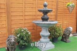 Stone Garden 2 Tier Regis Outdoor Water Fountain Feature Garden Ornament