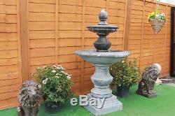 Stone Garden 2 Tier Regis Outdoor Water Fountain Feature Garden Ornament