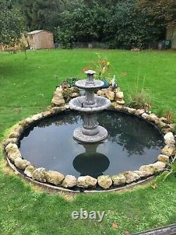 Stone Garden Outdoor Water Fountain Feature Ornamente Solar Pump