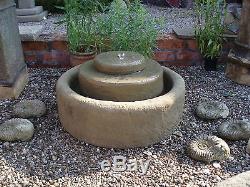 Stone Garden Small Millstone Water Feature Fountain Ornament
