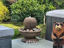 Stone Patio Water Fountain With Ramash Urn Garden Ornament