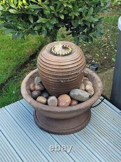 Stone Patio Water Fountain With Ramash Urn Garden Ornament