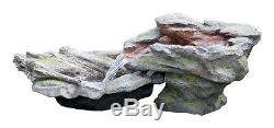 Stone Rock Effect Water Feature Fountain Cascade Waterfall Pool Pond Garden