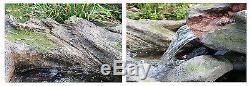 Stone Rock Effect Water Feature Fountain Cascade Waterfall Pool Pond Garden