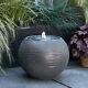 Stone Sphere Water Feature Globe Bowl Garden Fountain 36cmplug In Led Lights4fun