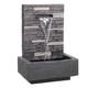 Stylish Electric Garden Cascading Fountain White Led Rockfall Water Feature