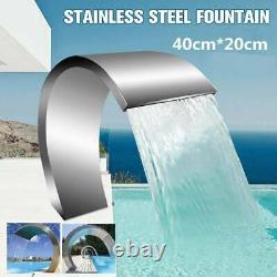 Swimming Pool Stainless Steel Garden Waterfall Fountain Water Feature Home Decor