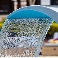 Swimming Pool Waterfall Fountain Pro Stainless Steel Water Feature Garden Decor