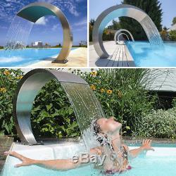 Swimming Pool Waterfall Fountain Stainless Steel Garden Decor Water Feature