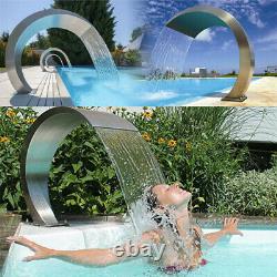 Swimming Pool Waterfall Fountain Stainless Steel Garden Pond Summer Water Pool