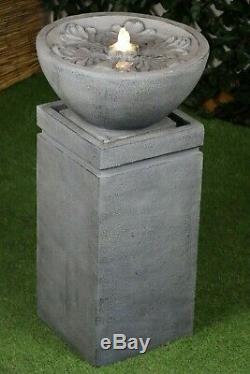 THE CHELSEA Garden Indoor Water Feature Fountain Stone LED Self-Contained