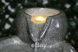 THE VAUXHALL Garden Indoor Water Feature Fountain Stone Finish LED SelfContained