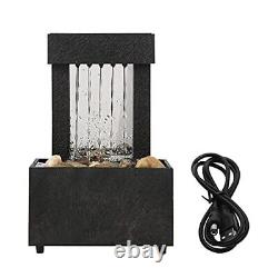 Tabletop Fountains, Indoor Water Fountain With LED Lights-zen garden for