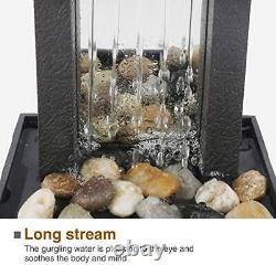 Tabletop Fountains, Indoor Water Fountain With LED Lights-zen garden for