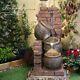 Tap And Jugs Traditional Water Feature, Garden Fountain, Solar Power With Led