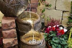 Tap and Jugs Traditional Water Feature, garden fountain, solar power with led