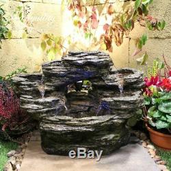 Tay Forest Woodland Garden Water Feature, Solar Powered Outdoor Fountain