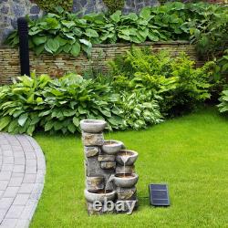 Teamson Home Garden & Outdoor Solar Powered Water Feature with Lights, Cascadin