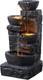 Teamson Home Garden Outdoor Water Feature 4 Tier Cascading Bowl Water Fountain