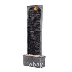 Teamson Home Garden Water Feature with LED Lights Pump Indoor Outdoor Fountain