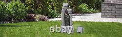 Teamson Home Solar Power Water Fountain Feature with Lights & Battery Back Up