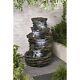 The Range 4 Drop Rock Fall Fibreglass Resin Garden Water Fountain 99cmh X 65cmw