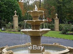 Three Tier Cast Stone Water Feature Garden Fountain