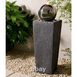 Tower Sphere Ball Water Feature Led Electric Water Fountain Garden Ornament