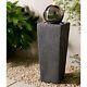 Tower Sphere Ball Water Feature Led Electric Water Fountain Garden Ornament