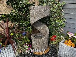 Twisting Showers Mains Powered Water Feature Garden Water Fountain with LED