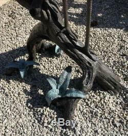 Two Herons / Storks / Cranes 170cm Bronze Fountain Water Garden Feature