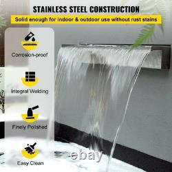 Uimoso 150 cm Pond Waterfall Blade Stainless Steel Water Cascade Water Feature