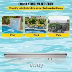 Uimoso 150 cm Pond Waterfall Blade Stainless Steel Water Cascade Water Feature