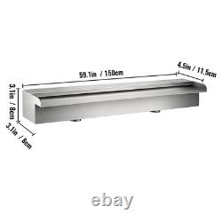 Uimoso 150 cm Pond Waterfall Blade Stainless Steel Water Cascade Water Feature