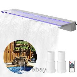 VEVOR 900mm Waterfall Blade Waterfall Pool Fountain Spillway Water Sheet With LED