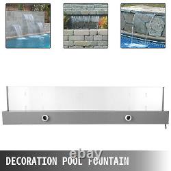 VEVOR 900mm Waterfall Blade Waterfall Pool Fountain Spillway Water Sheet With LED