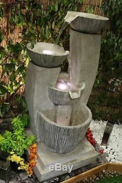 Venetian Pots Contemporary Garden Water Feature, Outdoor Fountain Great Value