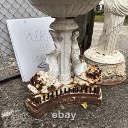Victorian Cast Iron Fountain Boy Two Tier Garden Water Feature 170 Cm Tall