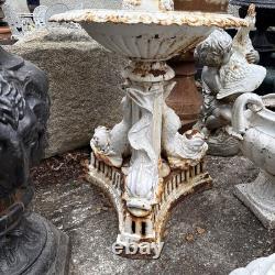 Victorian Cast Iron Fountain Boy Two Tier Garden Water Feature 170 Cm Tall