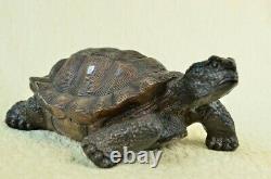 Vintage 100% Bronze Water Fountain Turtle Statue Garden Numbered Collectible