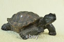 Vintage Bronze Water Fountain Turtle Statue Garden Numbered Collectible Deocr