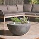 Vonhaus Outdoor Garden Dual Bowl Planter And Water Fountain With Led Greynew