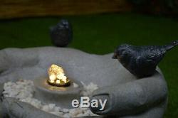 WARM HANDS Small Garden Indoor Water Feature Fountain Stone LED Self-Contained