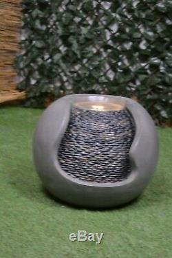 WATERFALL Small Garden Indoor Water Feature Fountain Stone LED Self-Contained
