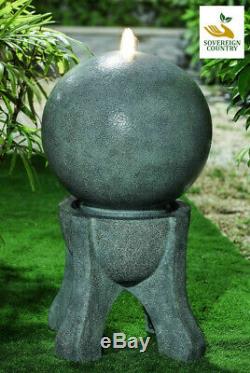 WESTMINSTER Garden Water Feature Fountain Stone Finish LED Light Self-Contained