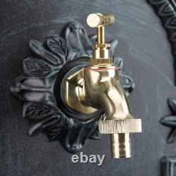 Wall Water Fountain, Antique-Style Nostalgia Garden Patio Faucet Hanging Basin